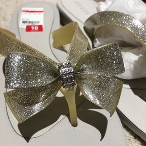 NWT Guess Sparkly Sandals with Bling